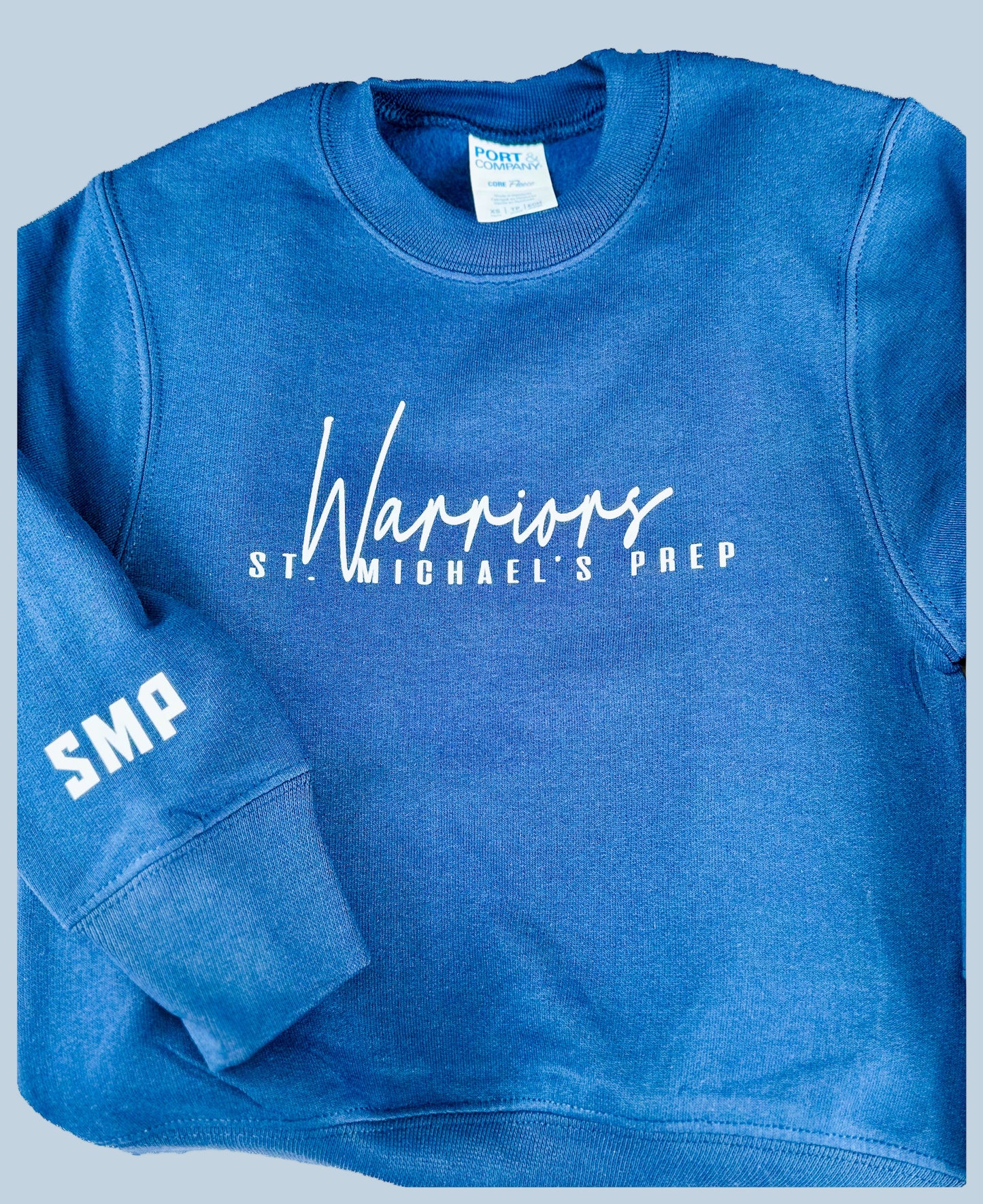 Warriors Script Navy Youth Sweatshirt