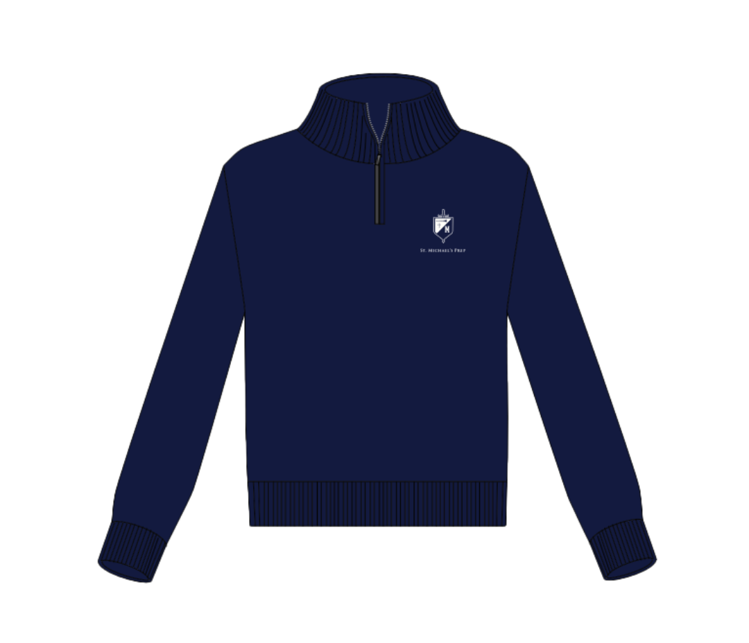 Men's Navy Quarter Zip Sweater