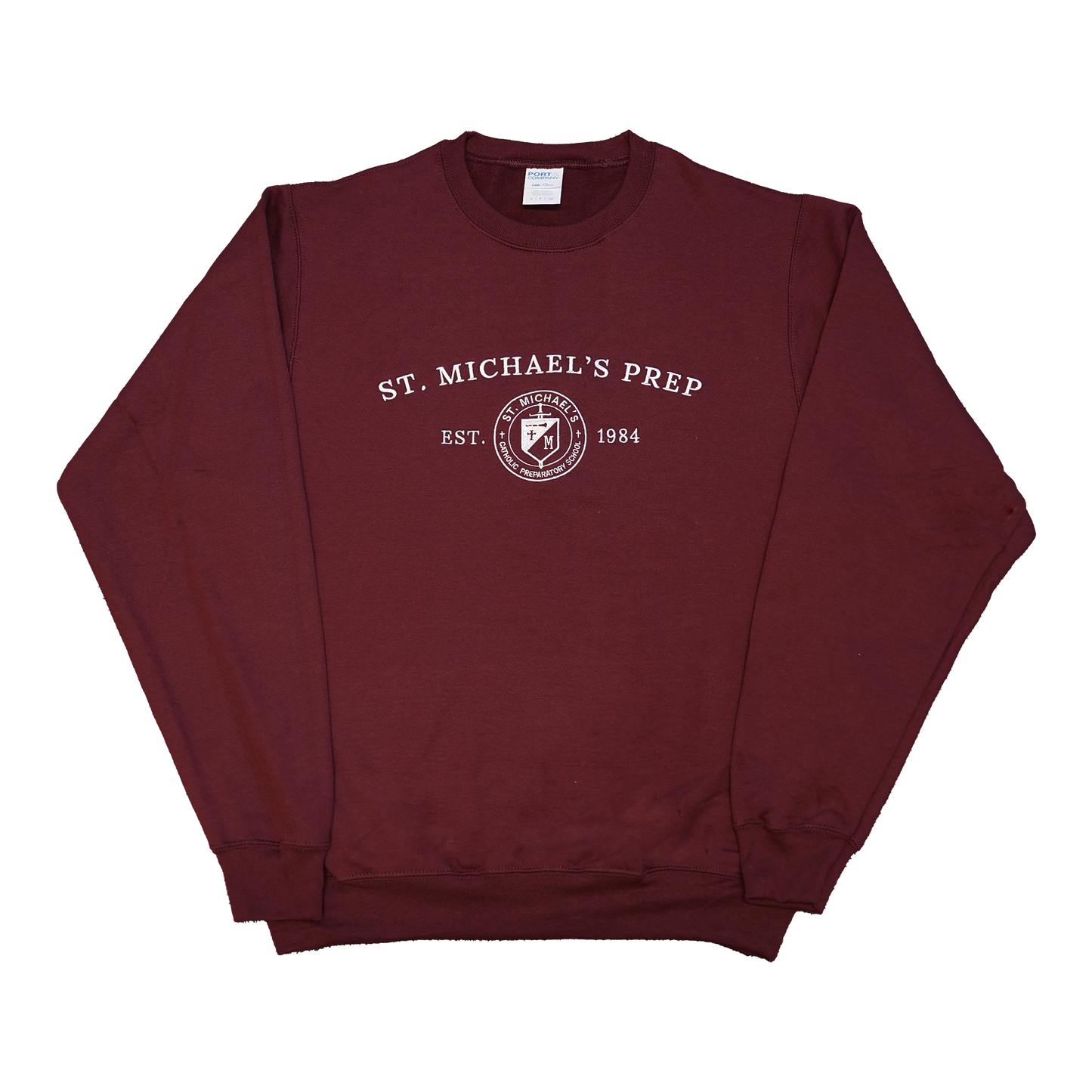 Maroon Collegiate Sweatshirt Embroidered