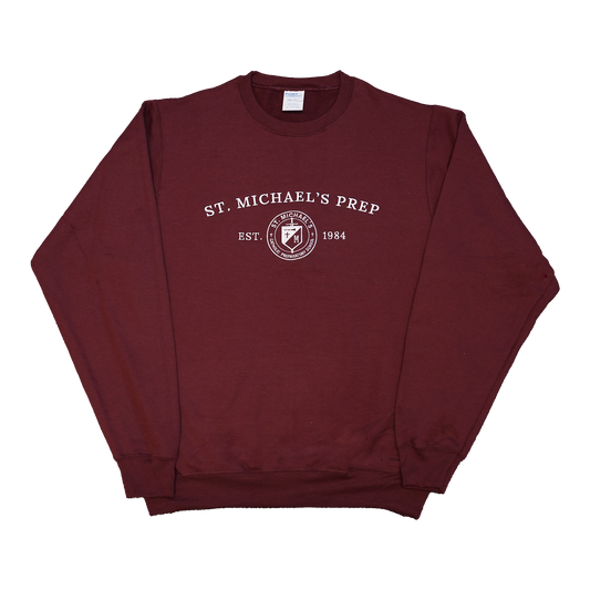 Maroon Collegiate Sweatshirt Embroidered