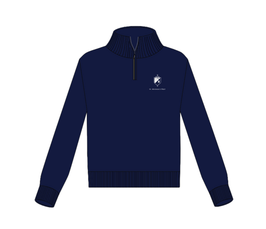 Men's Navy Quarter Zip Sweater